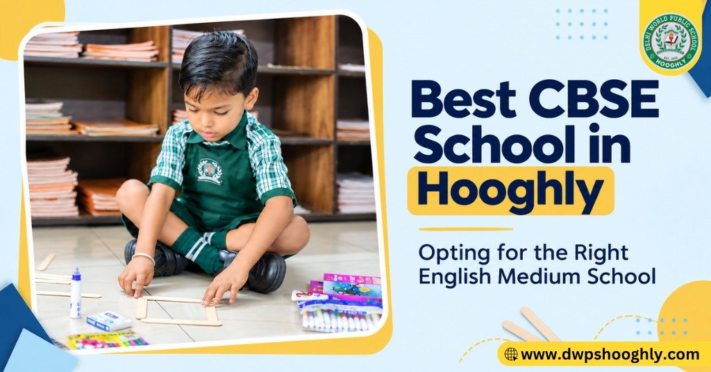 Students learning in a classroom at DWPS Hooghly, an English medium CBSE school