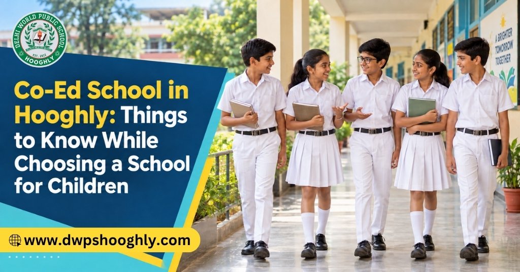 Students learning together at a co-ed school in Hooghly